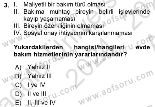 Bakım Elemanı Yetiştirme Ve Geliştirme 1 Dersi 2024 - 2025 Yılı (Vize) Ara Sınavı 3. Soru