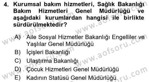 Bakım Elemanı Yetiştirme Ve Geliştirme 1 Dersi 2024 - 2025 Yılı (Vize) Ara Sınavı 4. Soru