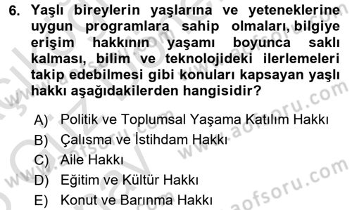 Bakım Elemanı Yetiştirme Ve Geliştirme 1 Dersi 2024 - 2025 Yılı (Vize) Ara Sınavı 6. Soru