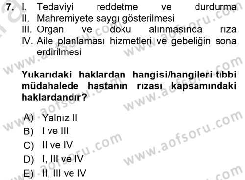 Bakım Elemanı Yetiştirme Ve Geliştirme 1 Dersi 2024 - 2025 Yılı (Vize) Ara Sınavı 7. Soru