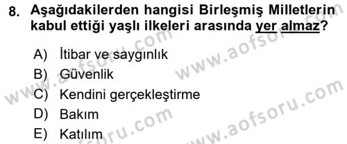 Bakım Elemanı Yetiştirme Ve Geliştirme 1 Dersi 2024 - 2025 Yılı (Vize) Ara Sınavı 8. Soru