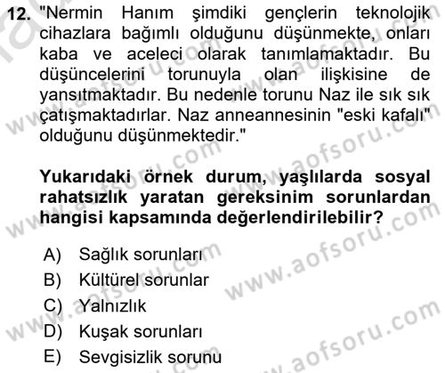 Bakım Elemanı Yetiştirme Ve Geliştirme 1 Dersi 2025 - 2026 Yılı Yaz Okulu Sınav Soruları 12. Soru