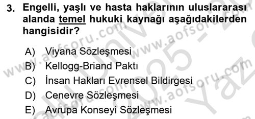 Bakım Elemanı Yetiştirme Ve Geliştirme 1 Dersi 2025 - 2026 Yılı Yaz Okulu Sınav Soruları 3. Soru