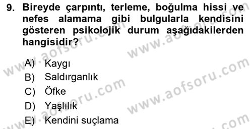 Bakım Elemanı Yetiştirme Ve Geliştirme 1 Dersi 2025 - 2026 Yılı Yaz Okulu Sınav Soruları 9. Soru