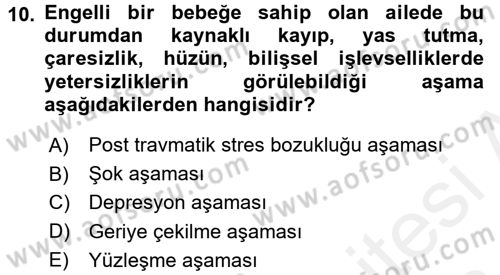 Bakım Elemanı Yetiştirme Ve Geliştirme 2 Dersi 2015 - 2016 Yılı (Vize) Ara Sınav Soruları 10. Soru