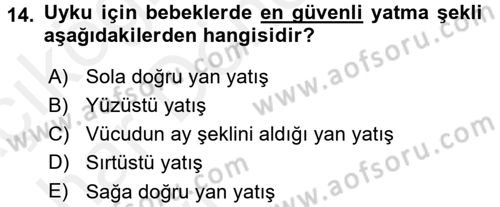 Bakım Elemanı Yetiştirme Ve Geliştirme 2 Dersi 2015 - 2016 Yılı (Vize) Ara Sınav Soruları 14. Soru