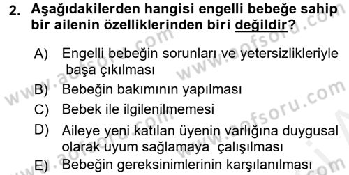 Bakım Elemanı Yetiştirme Ve Geliştirme 2 Dersi 2015 - 2016 Yılı (Vize) Ara Sınav Soruları 2. Soru