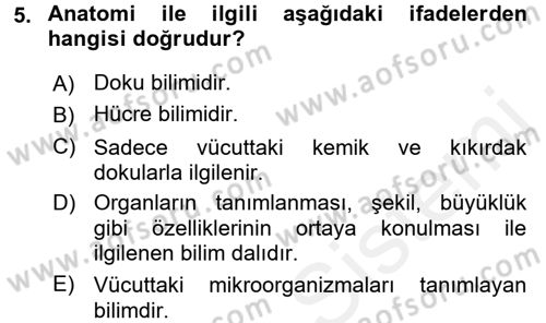 Bakım Elemanı Yetiştirme Ve Geliştirme 2 Dersi 2015 - 2016 Yılı (Vize) Ara Sınav Soruları 5. Soru