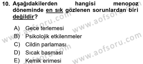 Bakım Elemanı Yetiştirme Ve Geliştirme 2 Dersi 2015 - 2016 Yılı (Final) Dönem Sonu Sınav Soruları 10. Soru