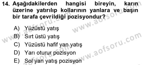 Bakım Elemanı Yetiştirme Ve Geliştirme 2 Dersi 2015 - 2016 Yılı (Final) Dönem Sonu Sınav Soruları 14. Soru
