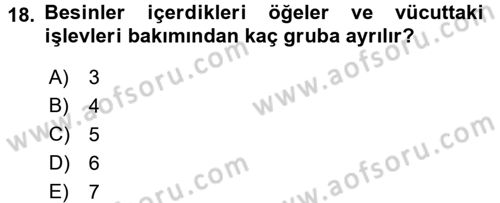 Bakım Elemanı Yetiştirme Ve Geliştirme 2 Dersi 2015 - 2016 Yılı (Final) Dönem Sonu Sınav Soruları 18. Soru