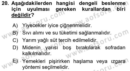 Bakım Elemanı Yetiştirme Ve Geliştirme 2 Dersi 2015 - 2016 Yılı (Final) Dönem Sonu Sınav Soruları 20. Soru