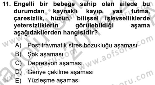 Bakım Elemanı Yetiştirme Ve Geliştirme 2 Dersi 2016 - 2017 Yılı (Vize) Ara Sınav Soruları 11. Soru