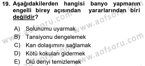 Bakım Elemanı Yetiştirme Ve Geliştirme 2 Dersi 2016 - 2017 Yılı (Vize) Ara Sınav Soruları 19. Soru