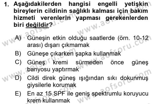 Bakım Elemanı Yetiştirme Ve Geliştirme 2 Dersi 2016 - 2017 Yılı (Final) Dönem Sonu Sınav Soruları 1. Soru