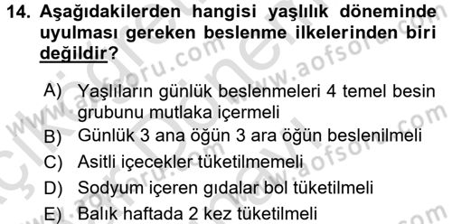 Bakım Elemanı Yetiştirme Ve Geliştirme 2 Dersi 2016 - 2017 Yılı (Final) Dönem Sonu Sınav Soruları 14. Soru
