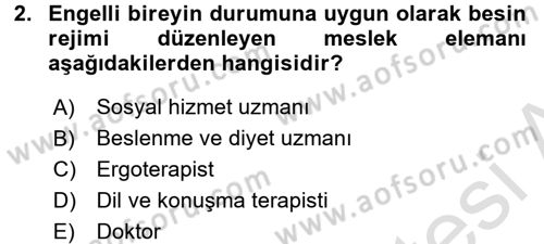 Bakım Elemanı Yetiştirme Ve Geliştirme 2 Dersi 2016 - 2017 Yılı (Final) Dönem Sonu Sınav Soruları 2. Soru