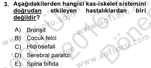 Bakım Elemanı Yetiştirme Ve Geliştirme 2 Dersi 2016 - 2017 Yılı (Final) Dönem Sonu Sınav Soruları 3. Soru
