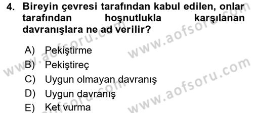 Bakım Elemanı Yetiştirme Ve Geliştirme 2 Dersi 2016 - 2017 Yılı (Final) Dönem Sonu Sınav Soruları 4. Soru