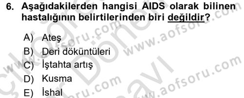 Bakım Elemanı Yetiştirme Ve Geliştirme 2 Dersi 2016 - 2017 Yılı (Final) Dönem Sonu Sınav Soruları 6. Soru