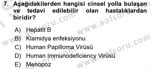 Bakım Elemanı Yetiştirme Ve Geliştirme 2 Dersi 2016 - 2017 Yılı (Final) Dönem Sonu Sınav Soruları 7. Soru