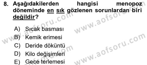 Bakım Elemanı Yetiştirme Ve Geliştirme 2 Dersi 2016 - 2017 Yılı (Final) Dönem Sonu Sınav Soruları 8. Soru