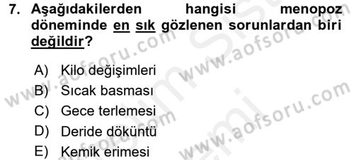 Bakım Elemanı Yetiştirme Ve Geliştirme 2 Dersi 2017 - 2018 Yılı (Final) Dönem Sonu Sınav Soruları 7. Soru