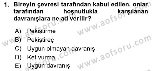 Bakım Elemanı Yetiştirme Ve Geliştirme 2 Dersi 2018 - 2019 Yılı 3 Ders Sınav Soruları 1. Soru