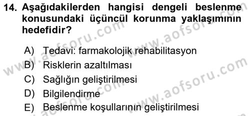 Bakım Elemanı Yetiştirme Ve Geliştirme 2 Dersi 2018 - 2019 Yılı 3 Ders Sınav Soruları 14. Soru