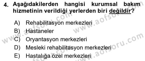 Bakım Elemanı Yetiştirme Ve Geliştirme 2 Dersi 2018 - 2019 Yılı 3 Ders Sınav Soruları 4. Soru