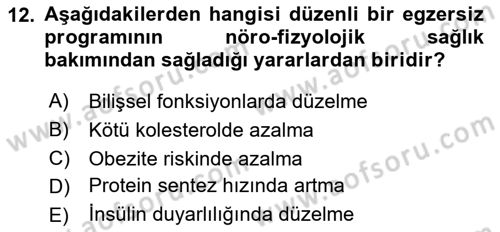 Bakım Elemanı Yetiştirme Ve Geliştirme 2 Dersi 2018 - 2019 Yılı (Final) Dönem Sonu Sınav Soruları 12. Soru