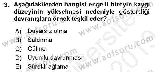 Bakım Elemanı Yetiştirme Ve Geliştirme 2 Dersi 2018 - 2019 Yılı (Final) Dönem Sonu Sınav Soruları 3. Soru