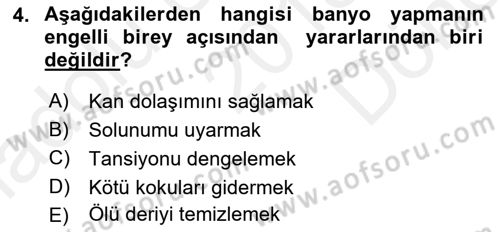Bakım Elemanı Yetiştirme Ve Geliştirme 2 Dersi 2018 - 2019 Yılı (Final) Dönem Sonu Sınav Soruları 4. Soru