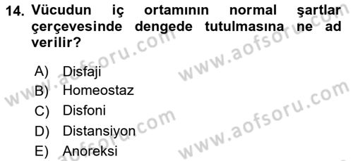 Bakım Elemanı Yetiştirme Ve Geliştirme 2 Dersi 2018 - 2019 Yılı Yaz Okulu Sınav Soruları 14. Soru