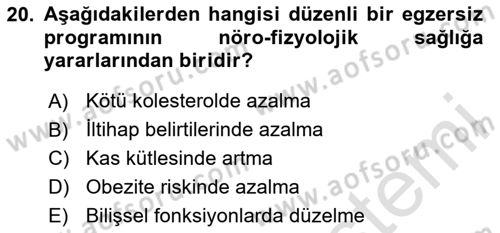 Bakım Elemanı Yetiştirme Ve Geliştirme 2 Dersi 2020 - 2021 Yılı Yaz Okulu Sınav Soruları 20. Soru