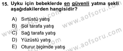 Bakım Elemanı Yetiştirme Ve Geliştirme 2 Dersi 2021 - 2022 Yılı (Vize) Ara Sınav Soruları 15. Soru