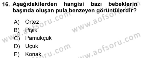 Bakım Elemanı Yetiştirme Ve Geliştirme 2 Dersi 2021 - 2022 Yılı (Vize) Ara Sınav Soruları 16. Soru
