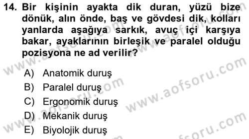 Bakım Elemanı Yetiştirme Ve Geliştirme 2 Dersi 2021 - 2022 Yılı (Final) Dönem Sonu Sınav Soruları 14. Soru