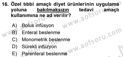 Bakım Elemanı Yetiştirme Ve Geliştirme 2 Dersi 2021 - 2022 Yılı (Final) Dönem Sonu Sınav Soruları 16. Soru