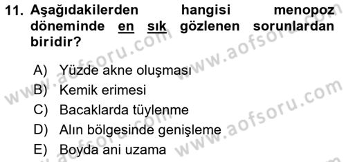 Bakım Elemanı Yetiştirme Ve Geliştirme 2 Dersi 2021 - 2022 Yılı Yaz Okulu Sınav Soruları 11. Soru