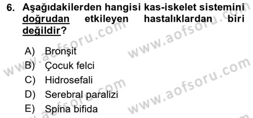 Bakım Elemanı Yetiştirme Ve Geliştirme 2 Dersi 2021 - 2022 Yılı Yaz Okulu Sınav Soruları 6. Soru