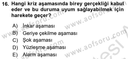 Bakım Elemanı Yetiştirme Ve Geliştirme 2 Dersi 2023 - 2024 Yılı (Vize) Ara Sınav Soruları 16. Soru