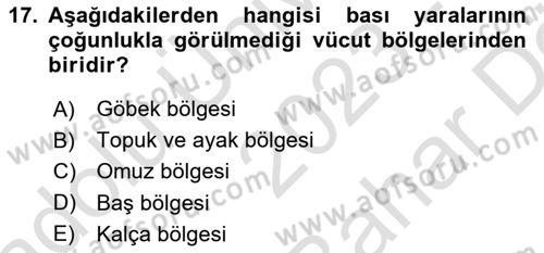 Bakım Elemanı Yetiştirme Ve Geliştirme 2 Dersi 2023 - 2024 Yılı (Vize) Ara Sınav Soruları 17. Soru