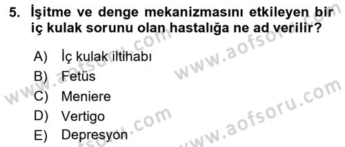 Bakım Elemanı Yetiştirme Ve Geliştirme 2 Dersi 2023 - 2024 Yılı (Final) Dönem Sonu Sınav Soruları 5. Soru