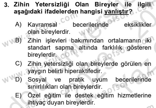 Bakım Elemanı Yetiştirme Ve Geliştirme 2 Dersi 2023 - 2024 Yılı Yaz Okulu Sınav Soruları 3. Soru
