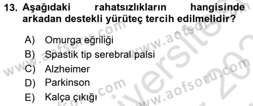 Bakım Elemanı Yetiştirme Ve Geliştirme 2 Dersi 2024 - 2025 Yılı (Vize) Ara Sınav Soruları 13. Soru