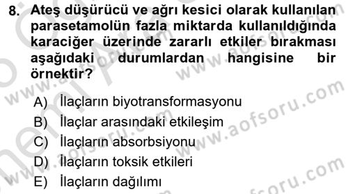 Bakım Elemanı Yetiştirme Ve Geliştirme 2 Dersi 2024 - 2025 Yılı (Vize) Ara Sınav Soruları 8. Soru