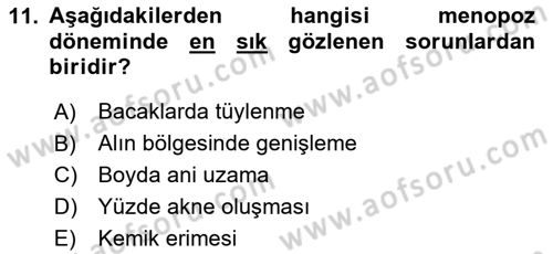 Bakım Elemanı Yetiştirme Ve Geliştirme 2 Dersi 2024 - 2025 Yılı (Final) Dönem Sonu Sınav Soruları 11. Soru