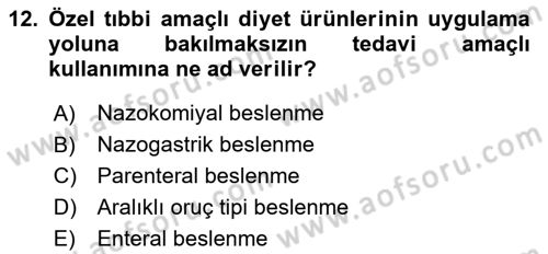 Bakım Elemanı Yetiştirme Ve Geliştirme 2 Dersi 2024 - 2025 Yılı (Final) Dönem Sonu Sınav Soruları 12. Soru