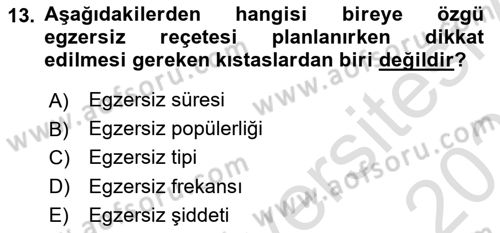 Bakım Elemanı Yetiştirme Ve Geliştirme 2 Dersi 2024 - 2025 Yılı (Final) Dönem Sonu Sınav Soruları 13. Soru
